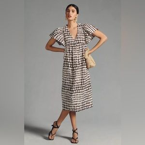 Maeve Printed Flutter Sleeve Dress